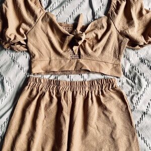 Puff Sleeve Crop Top and Pants